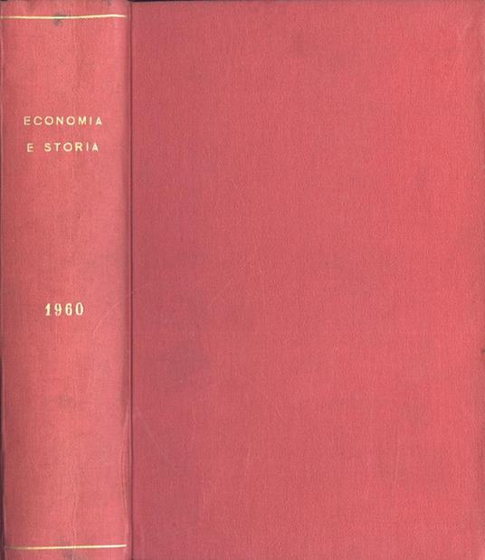 Economia e storia Anno 1960 - Amintore Fanfani - copertina
