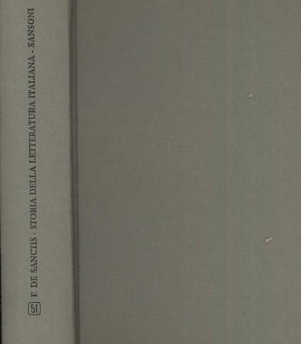 Storia della letteratura italiana - Francesco De Sanctis - copertina