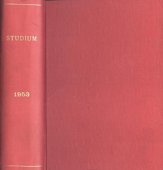 Studium Anno 1953 - copertina