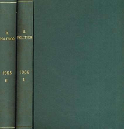 Il Politico. Rivista di scienze politiche anno XXXI - Bruno Leoni - copertina