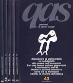Qas Quaderni Di Azione Sociale Anno 1986 N. 43. 44. 45. 46, 47. 48