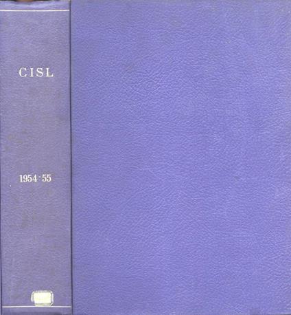 Cisl Anno 1954 - 55 - copertina