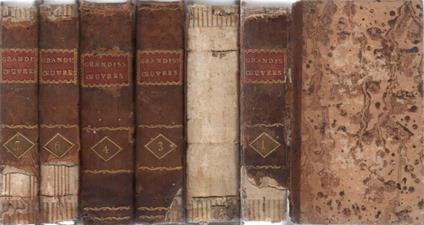 Nouvelles lettres angloises, ou Histoire du Chevalier Grandisson,. Nouvelle édition, revue, corrigée, & augmentée de plusieurs lettres. Avec figures. Tome I. Tome II. Tome III. Tome IV. Tome VI. Tome VII - Samuel Richardson - copertina