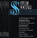 Studi sociali. Mensile di problemi sociali e politici. Anno XXXII N.1 2 3 4/5 6 7/8 9