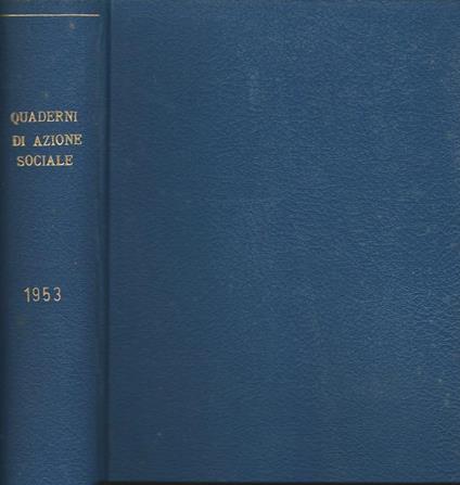 Quaderni di Azione sociale Anno IV- annata completa - Ferdinando Strochi - copertina