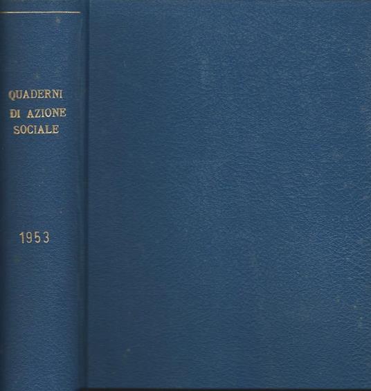 Quaderni di Azione sociale Anno IV- annata completa - Ferdinando Strochi - copertina