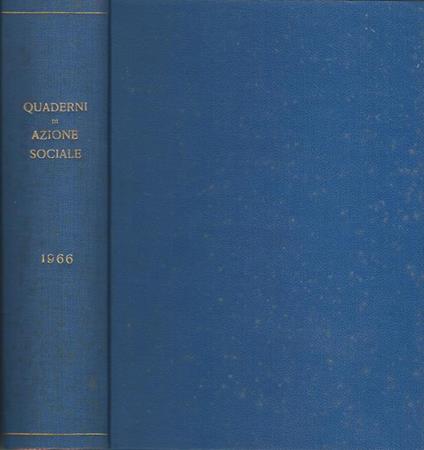 Quaderni di Azione sociale Anno XVII- annata completa. Rivista trimestrale - Livio Labor - copertina