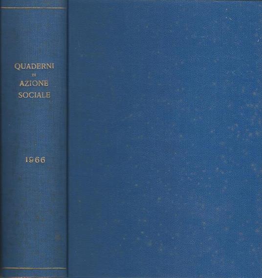 Quaderni di Azione sociale Anno XVII- annata completa. Rivista trimestrale - Livio Labor - copertina