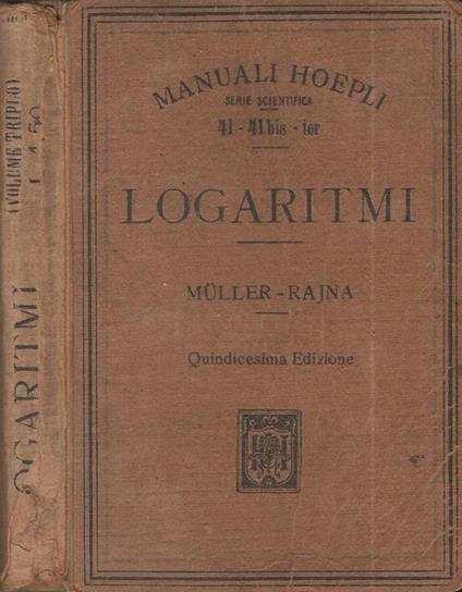Logaritmi - Muller - copertina