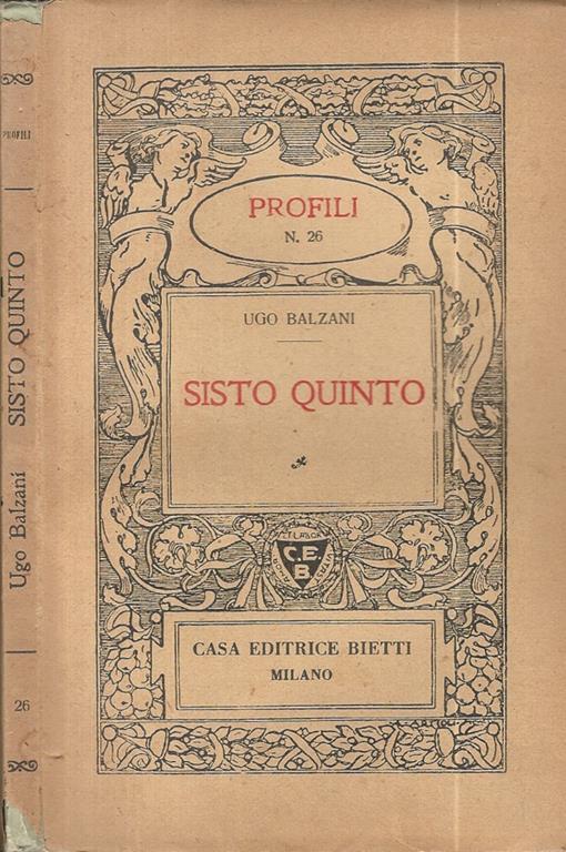 Sisto Quinto - Ugo Balzani - copertina