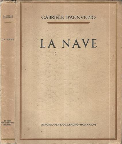 La nave - Gabriele D'Annunzio - copertina