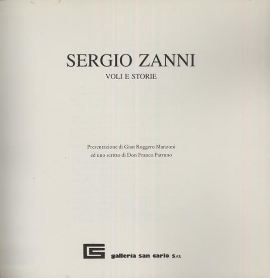 Sergio Zanni. Voli e storie - copertina
