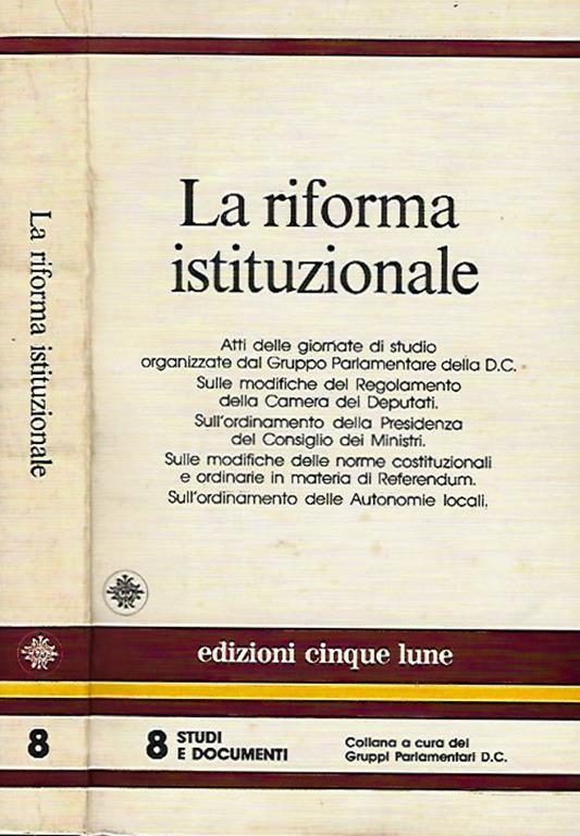 La riforma istituzionale - copertina