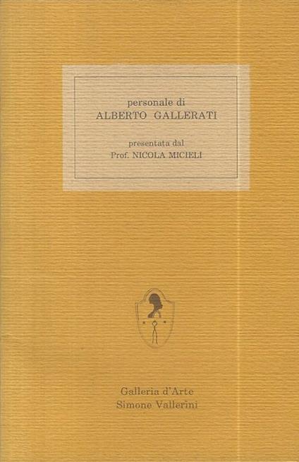 Personale di Alberto Gallerati - Nicola Micieli - copertina