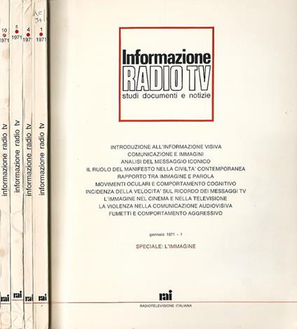 Informazione Radio TV. Studi documenti e notizie - copertina