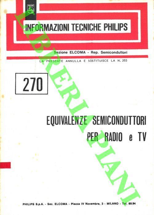 Equivalenze semiconduttori per radio e TV - copertina