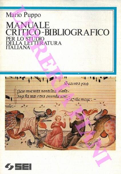 Manuale critico-bibliografico per lo studio della letteratura italiana - Mario Puppo - copertina
