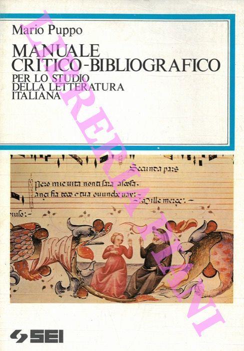 Manuale critico-bibliografico per lo studio della letteratura italiana - Mario Puppo - copertina