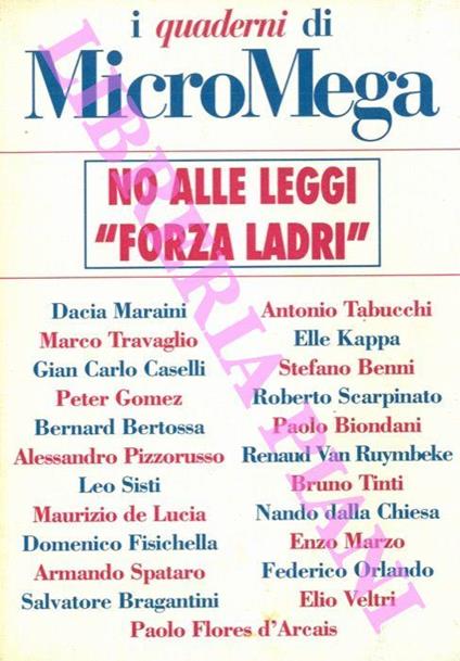 No alle leggi "Forza ladri". Micromega - copertina
