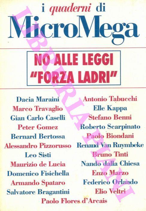 No alle leggi "Forza ladri". Micromega - copertina