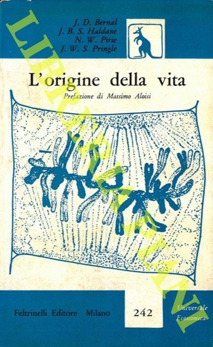 L' origine della vita. - John D. Bernal - copertina