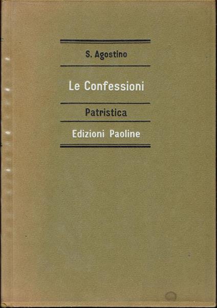 Le Confessioni - Agostino (sant') - copertina