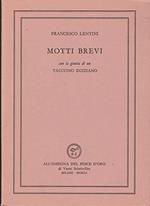 Motti brevi. Con la giunta di un taccuino egiziano