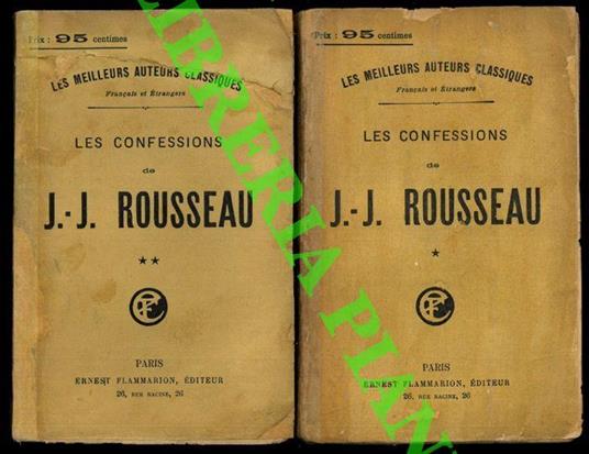 Les confessions - Jean-Jacques Rousseau - copertina