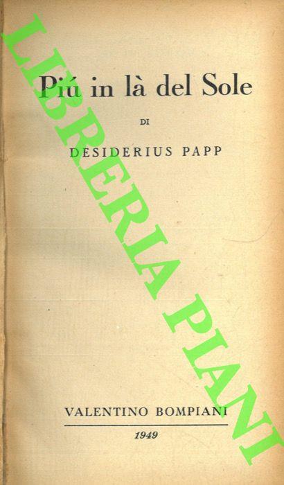 Più in là del sole - Desiderius Papp - copertina