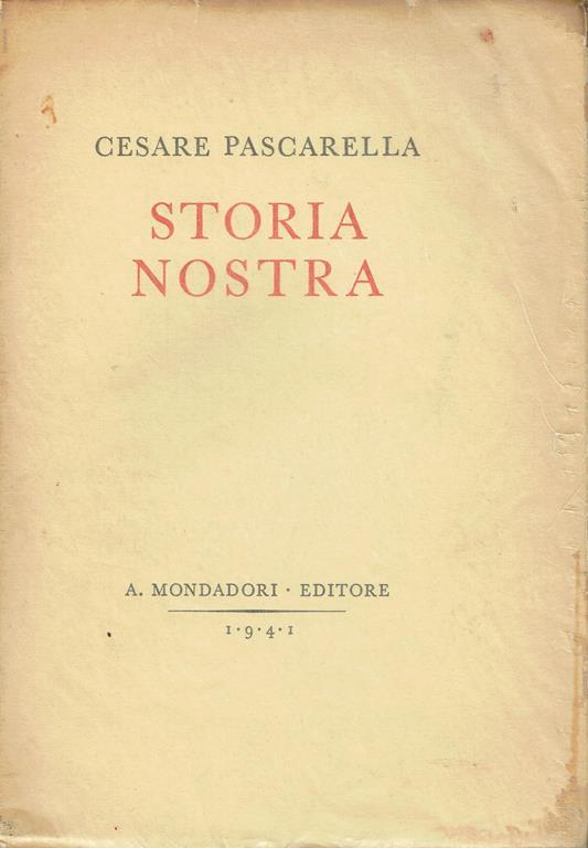 Storia nostra - Cesare Pascarella - copertina