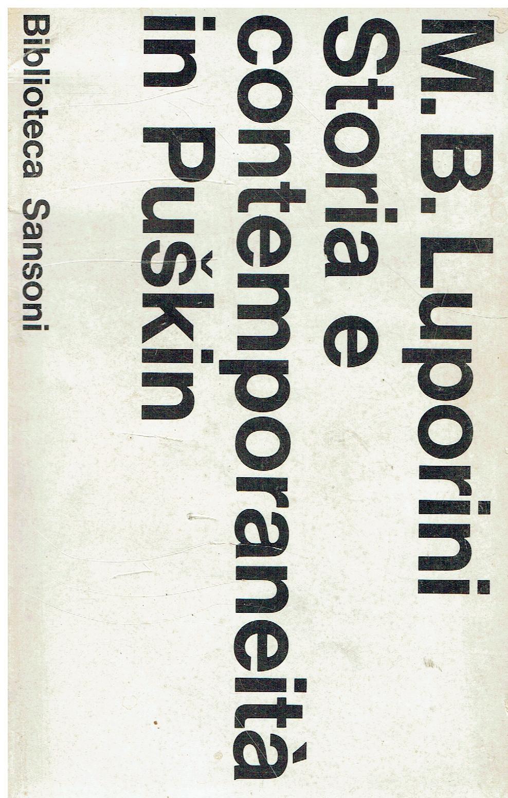 Storia e contemporaneita in Puskin