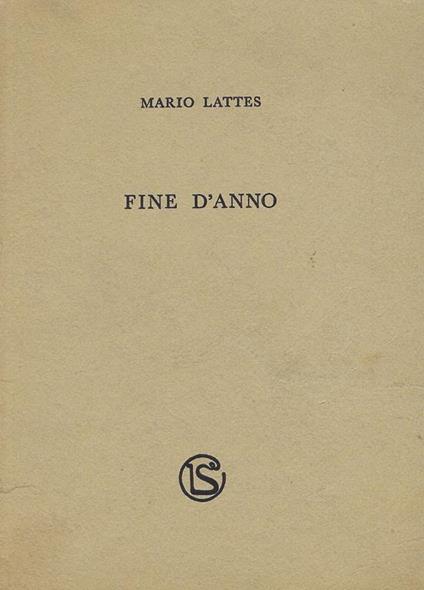 Fine d'anno - Mario Lattes - copertina