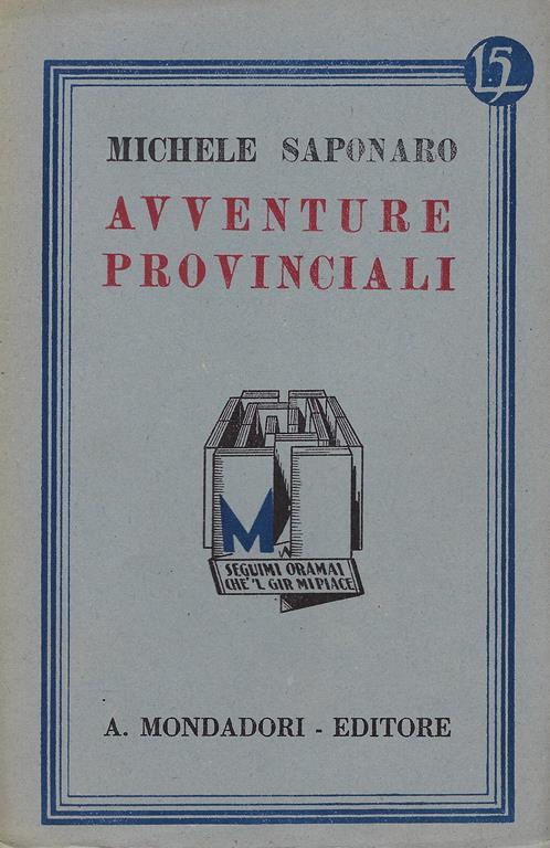 Avventure provinciali - Michele Saponaro - copertina