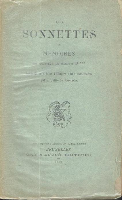 Le sonnettes ou mèmoires:Auxquels on a joint l'Histoire d'une Comèdienne qui a quittè le Spectaele - copertina