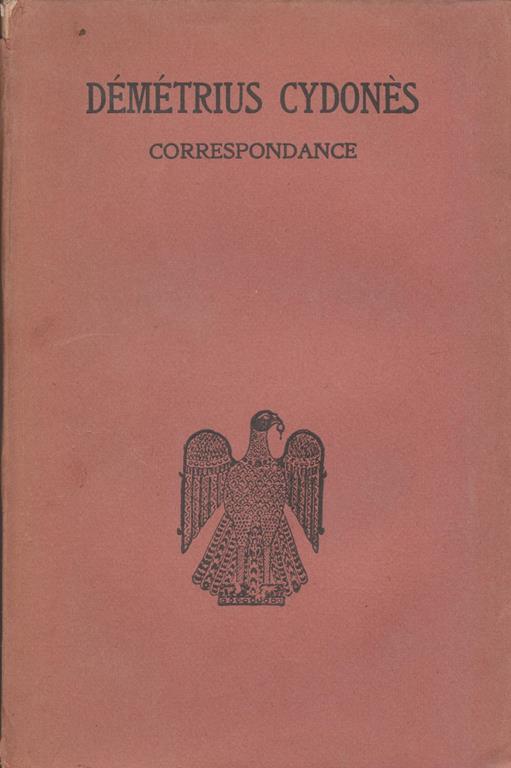 Correspondance - Démétrius Cydonès - copertina