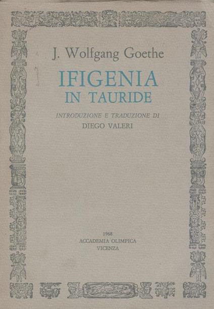 Ifigenia in Tauride - Johann Wolfgang Goethe - copertina