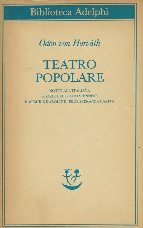 Teatro popolare - Ödön von Horváth - copertina