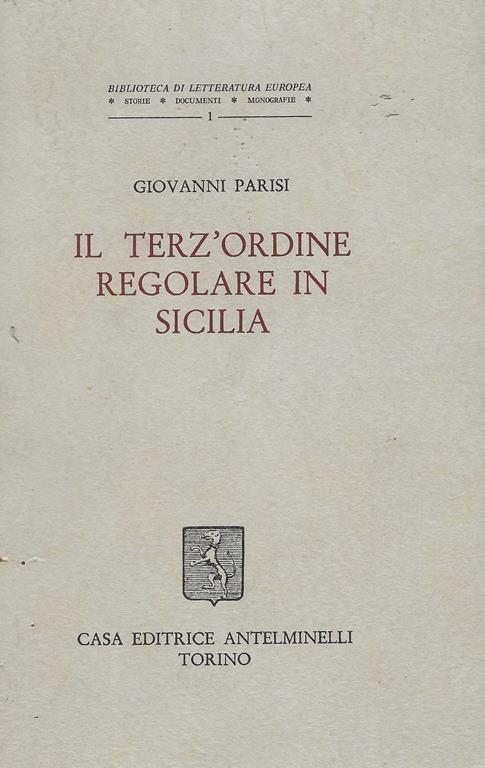 Il Terz'ordine regolare in Sicilia - Giovanni Parisi - copertina