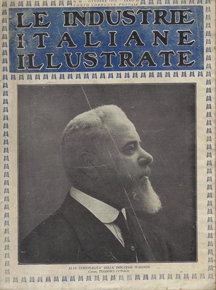 Le Industrie Italiane Illustrate. Anno II, numero 10, Ottobre 1918 - copertina