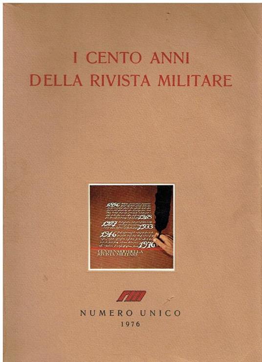 I cento anni della Rivista militare : numero unico - copertina