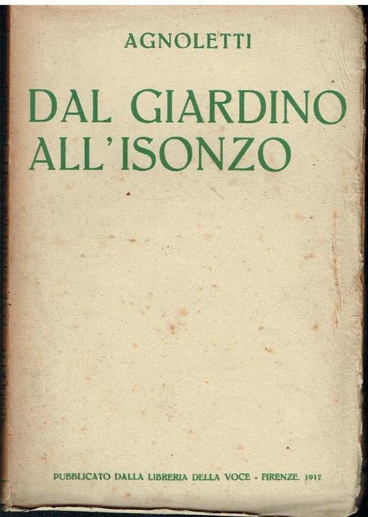 Dal giardino all'Isonzo - Fernando Agnoletti - copertina
