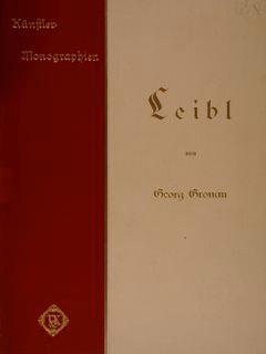 Leibl - Georg Gronau - copertina