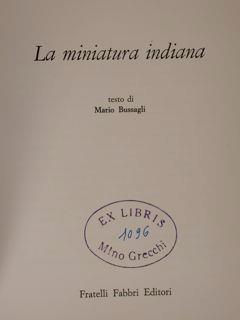 La Miniatura Indiana - Mario Bussagli - copertina
