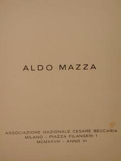 Aldo Mazza - Innocenzo Cappa - copertina