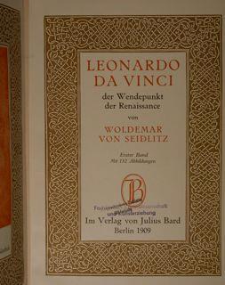 Leonardo da Vinci der Wendepunkt der Renaissance. Vol. I - copertina