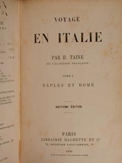 Voyage en Italie. Tome I - Naples et Rome. Tome II - Florence et Venise - Hippolyte Taine - copertina