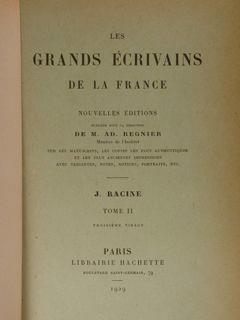 Oeuvres De J.Racine Di :Regnier De M. Ad - copertina
