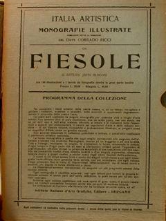 Italia artistica, Monografie illustrate CIX, RICCI C. (direz. di). FIESOLE - A. John Rusconi - copertina