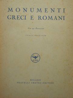 Monumenti Greci e Romani - Giuseppe Lugli - copertina