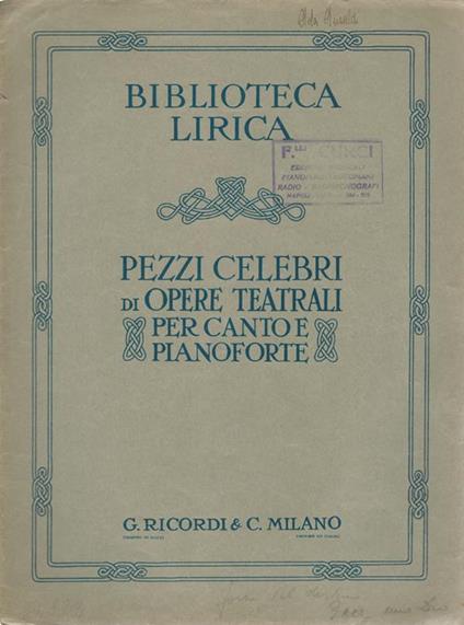 Pezzi celebri di opere teatrali - copertina